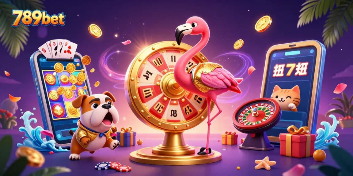 Spin to win big with 789bet: a vibrant game show scene featuring casino excitement.