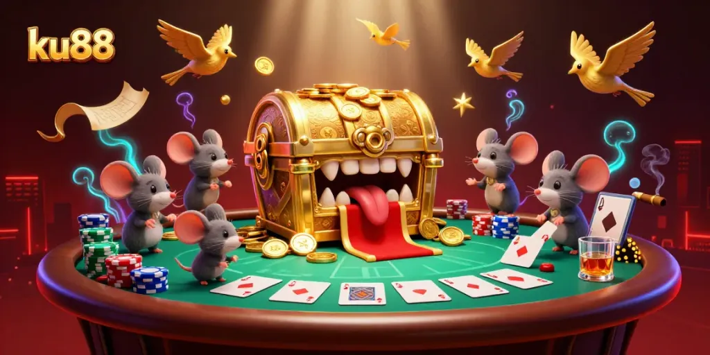 Engage in thrilling gameplay at ku88 with vibrant casino elements and dynamic characters.