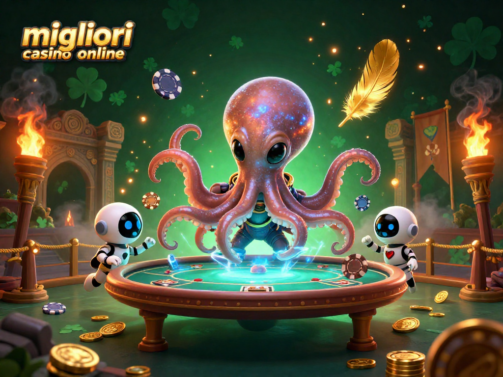 Gioca ai migliori casino online con l'ottimo tavolo da poker olografico dell'alieno polipo.
