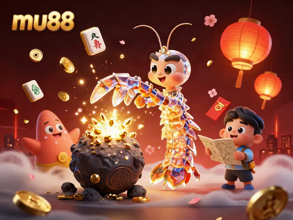 Experience thrilling gaming adventures at mu88 with captivating creatures and vibrant elements in 3D.