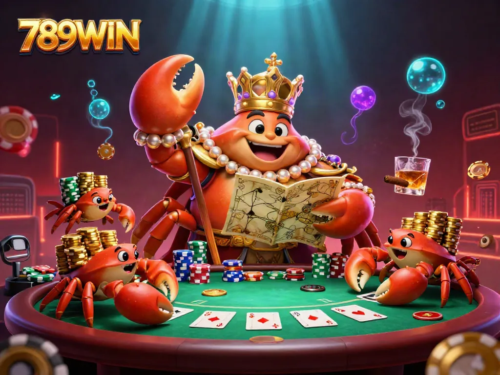 Experience thrilling play at 789WIN with the golden crab emperor leading the casino extravaganza.