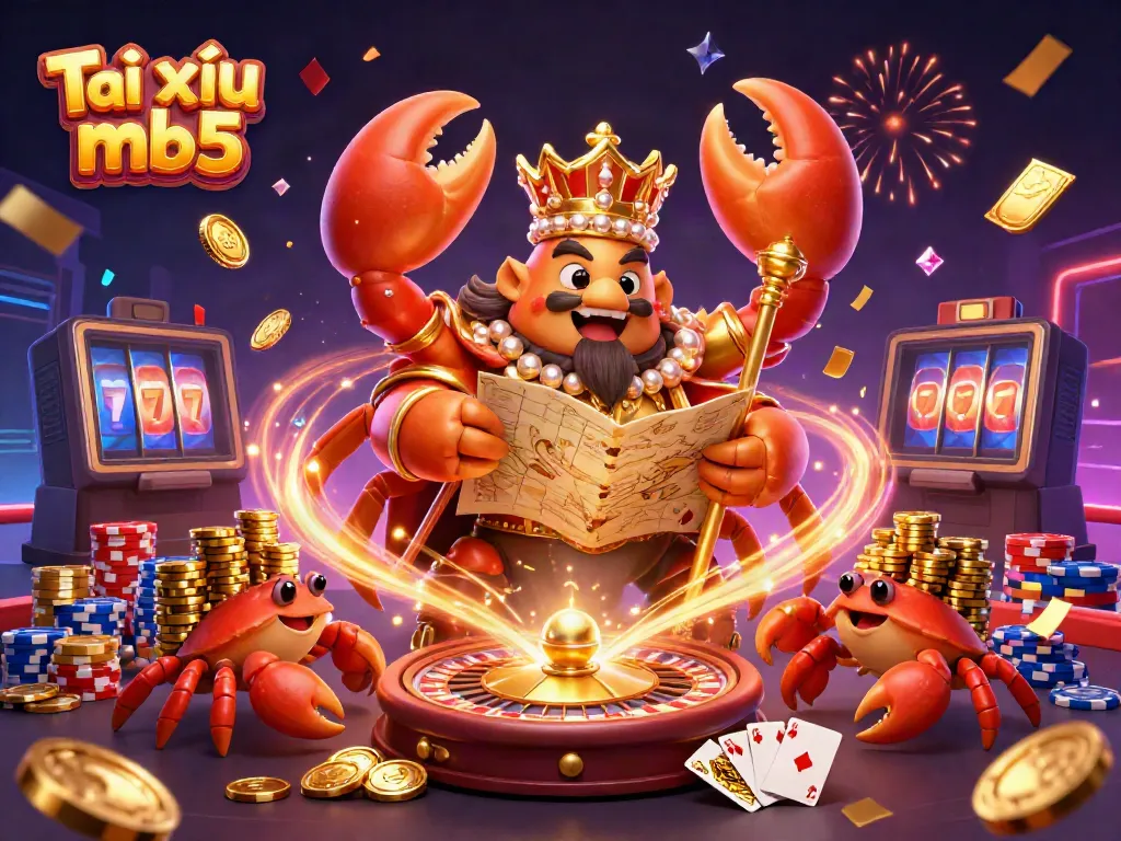Experience engaging gameplay with Tài xỉu mb5, featuring a vibrant casino scene filled with golden riches.