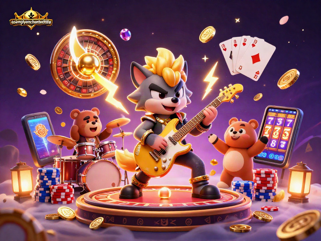 Experience thrilling casino action with asimplyenchantedlife in this vibrant 3D illustration.
