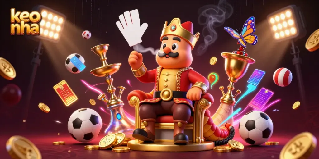 Engage with the keo nha cai scene showcasing a vibrant sports betting atmosphere with dynamic elements.