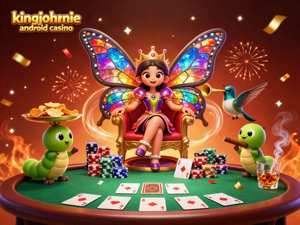 Win big at the kingjohnnie android casino with vibrant games, chips, and celebration.
